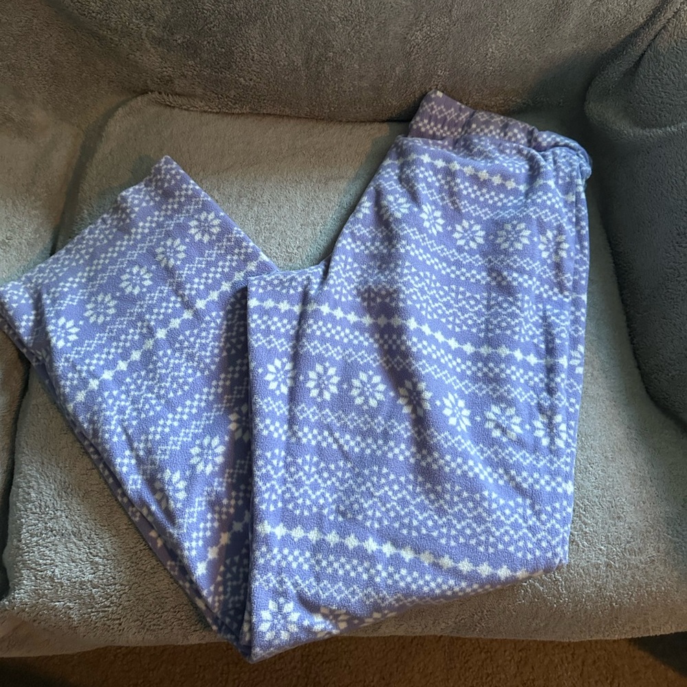 Sonoma Purple Fair Isle Fleece Lounge Pants